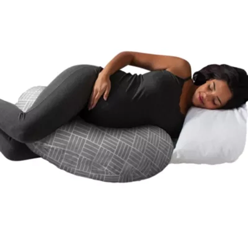 Boppy Cuddle Pillow w/ Removable Pillow Cover Gray Basket Weave