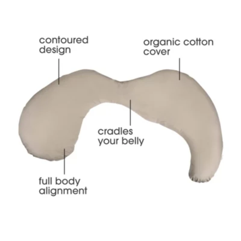 Boppy Total Body Pillow w/ Organic Cotton Cover Biscuit