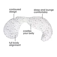 Boppy Total Body Pillow w/ Removable Pillow Cover Gray Scattered Leaves