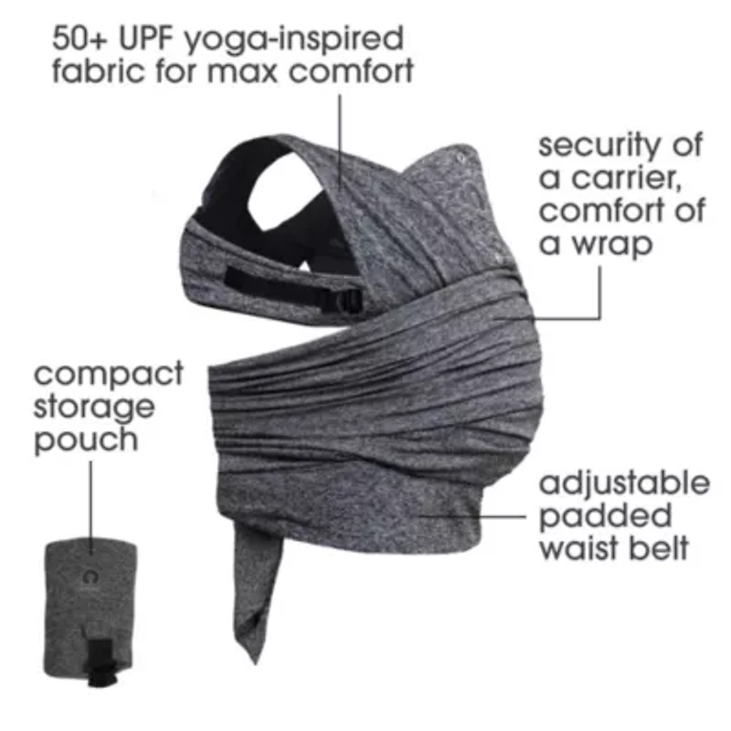 Boppy ComfyFit Adjust Hybrid Baby Carrier Heathered Gray