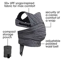 Boppy ComfyFit Adjust Hybrid Baby Carrier Heathered Gray