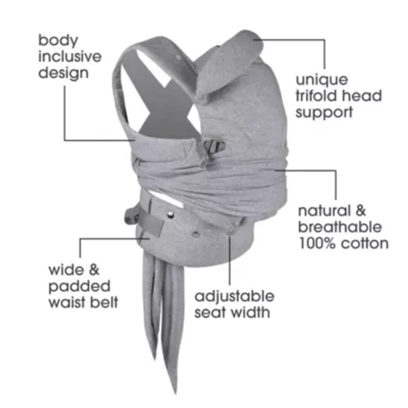 Boppy ComfyGrow Hybrid Baby Carrier Dove Gray