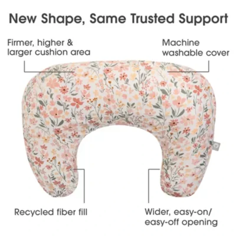 Boppy New Nursing Pillow Pink Field Flowers