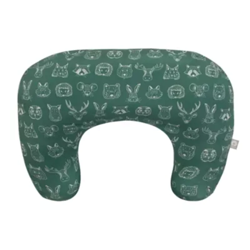 Boppy New Nursing Pillow Green Forest Animal Sketches