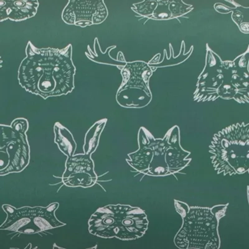 Boppy New Nursing Pillow Green Forest Animal Sketches