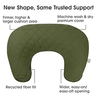Boppy New Luxe Nursing Pillow Quilted Moss