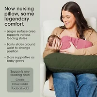 Boppy New Luxe Nursing Pillow Quilted Moss