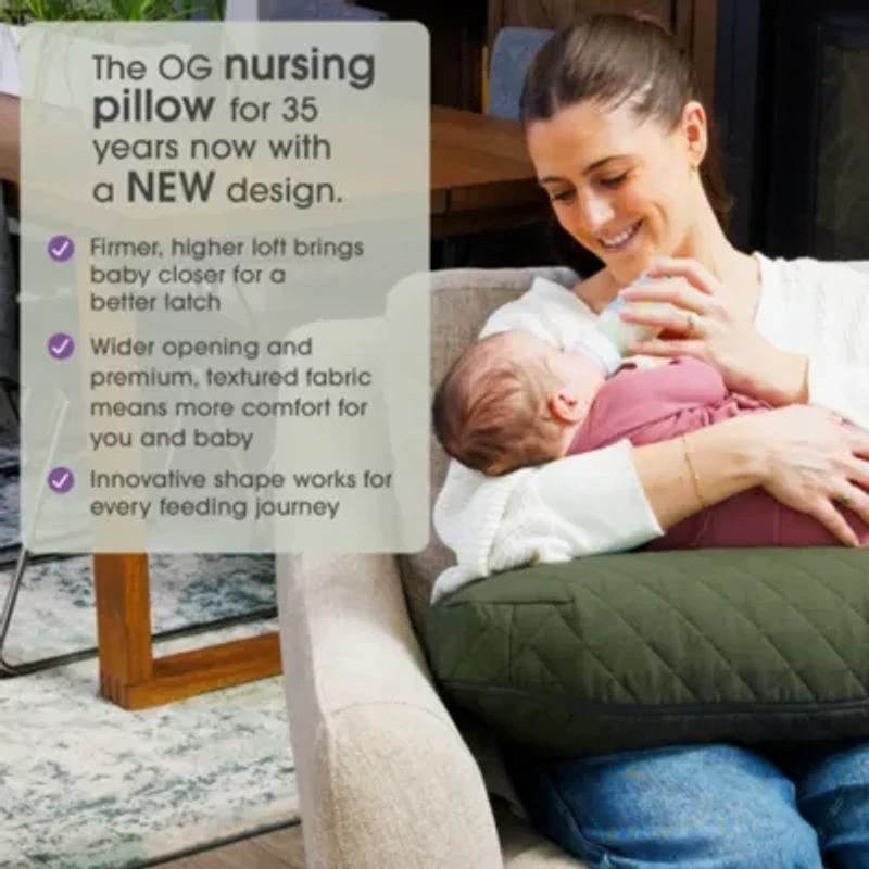 Boppy New Luxe Nursing Pillow Quilted Moss