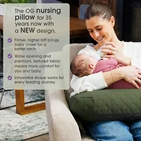 Boppy New Luxe Nursing Pillow Quilted Moss