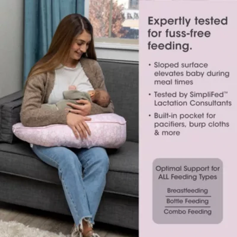 Boppy Uplift Nursing Pillow Pink Frost Floral