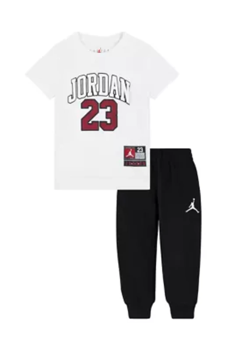 Baby Boys Jersey Graphic T-Shirt and Joggers Set
