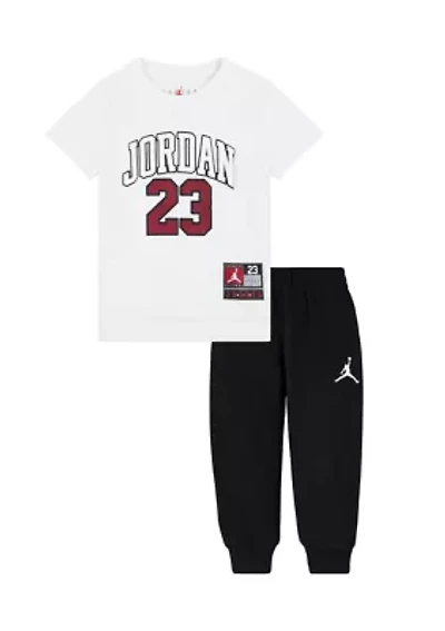 Baby Boys Jersey Graphic T-Shirt and Joggers Set