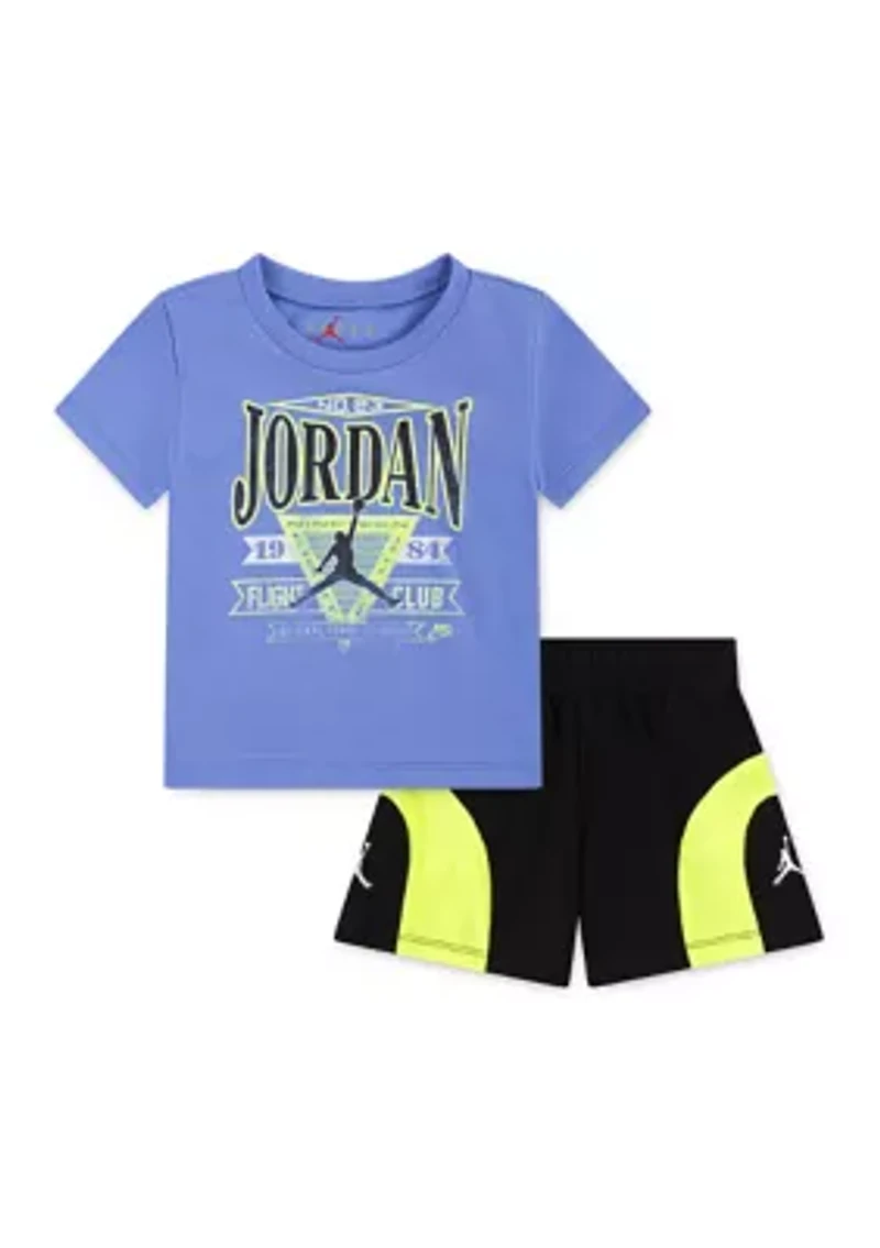 Baby Boys Flight Club Era Graphic T-Shirt and Shorts Set