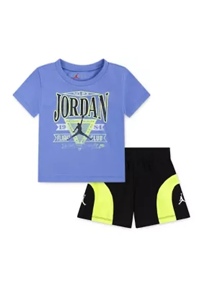 Baby Boys Flight Club Era Graphic T-Shirt and Shorts Set