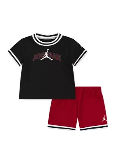 Baby Boys Matching Taping Mesh Short Set