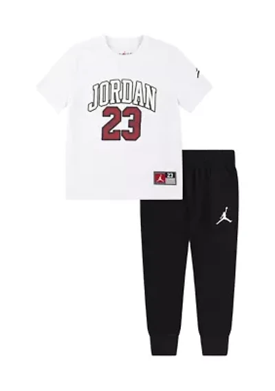 Toddler Boys Jersey Graphic T-Shirt and Joggers
