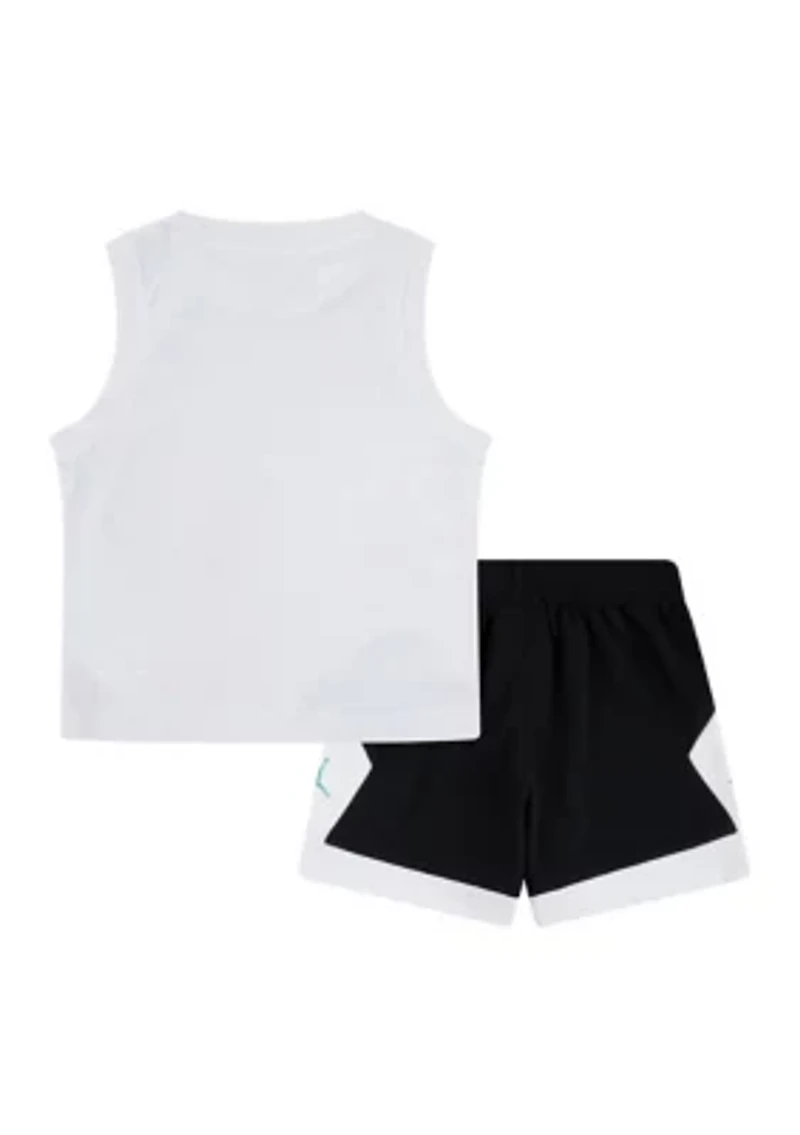 Toddler Boys Printed T-Shirt and Mesh Shorts Set