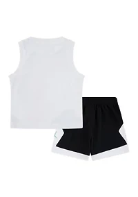 Toddler Boys Printed T-Shirt and Mesh Shorts Set