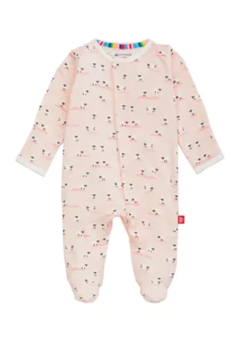 Baby Girls Baa Pink Footie