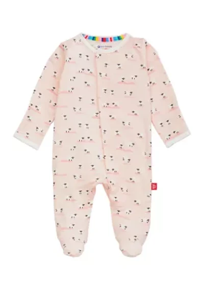 Baby Girls Baa Pink Footie