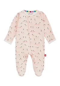 Baby Girls Baa Pink Footie