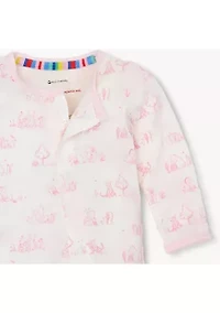 Baby Girls Sweeter Than Hunny Printed Footie Pajamas