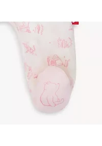 Baby Girls Sweeter Than Hunny Printed Footie Pajamas