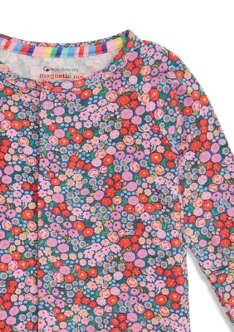 Baby Girls Gilded Lily Magnetic Footie Pajama