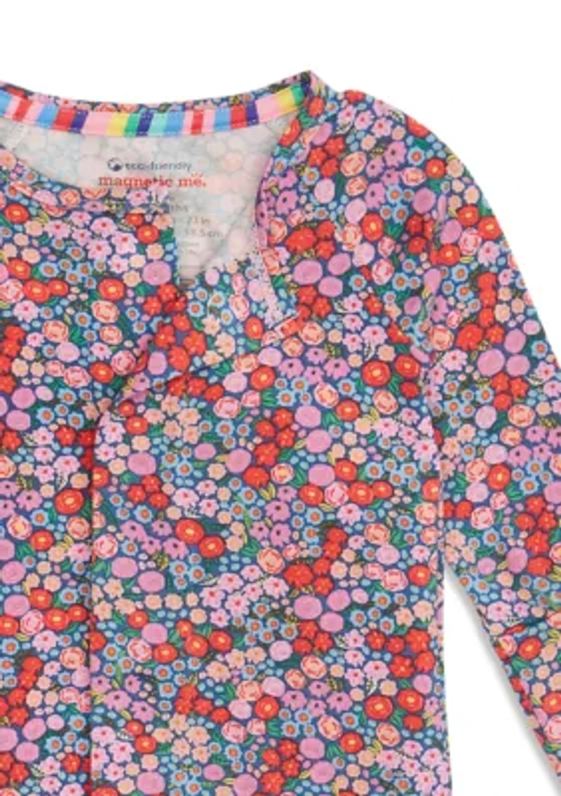 Baby Girls Gilded Lily Magnetic Footie Pajama