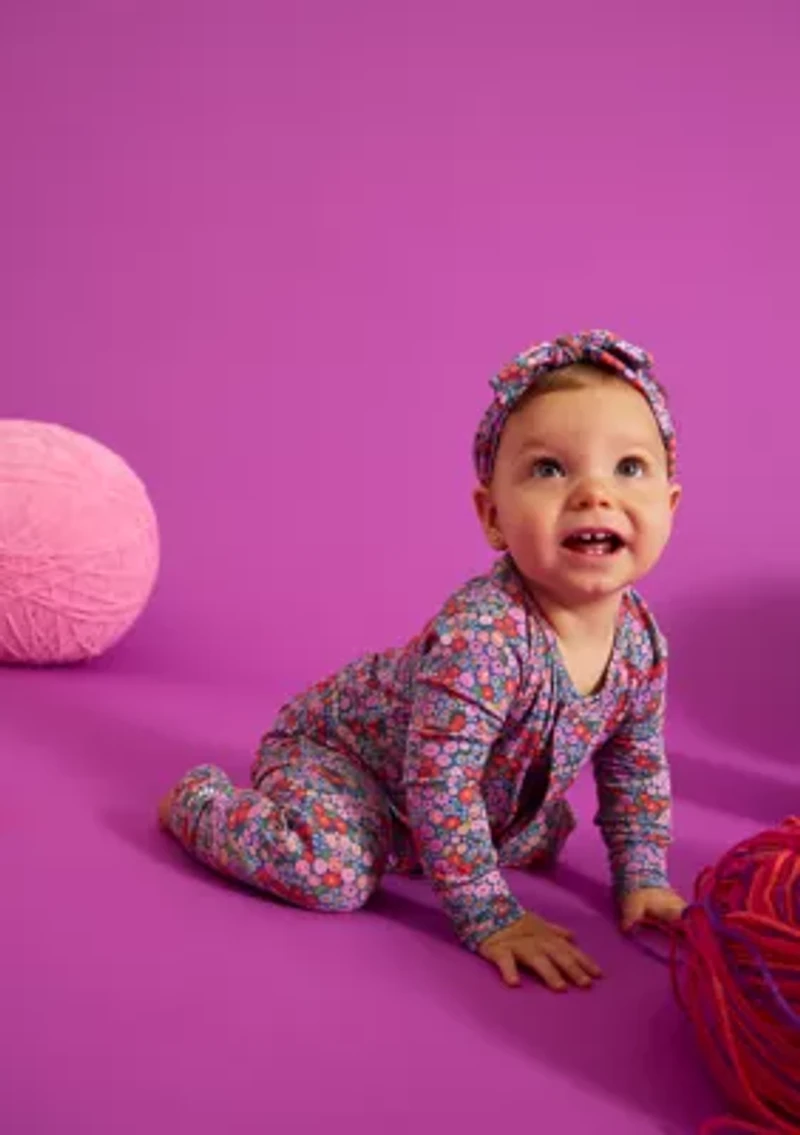 Baby Girls Gilded Lily Magnetic Footie Pajama