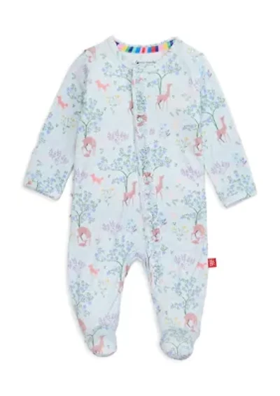 Baby Girls Love You Deerly Footie