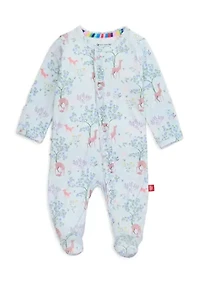 Baby Girls Love You Deerly Footie