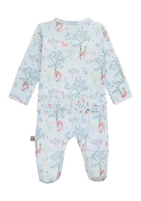 Baby Girls Love You Deerly Footie