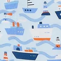 Baby Boys Forever and All Waves Convertible Printed Footie Pajamas