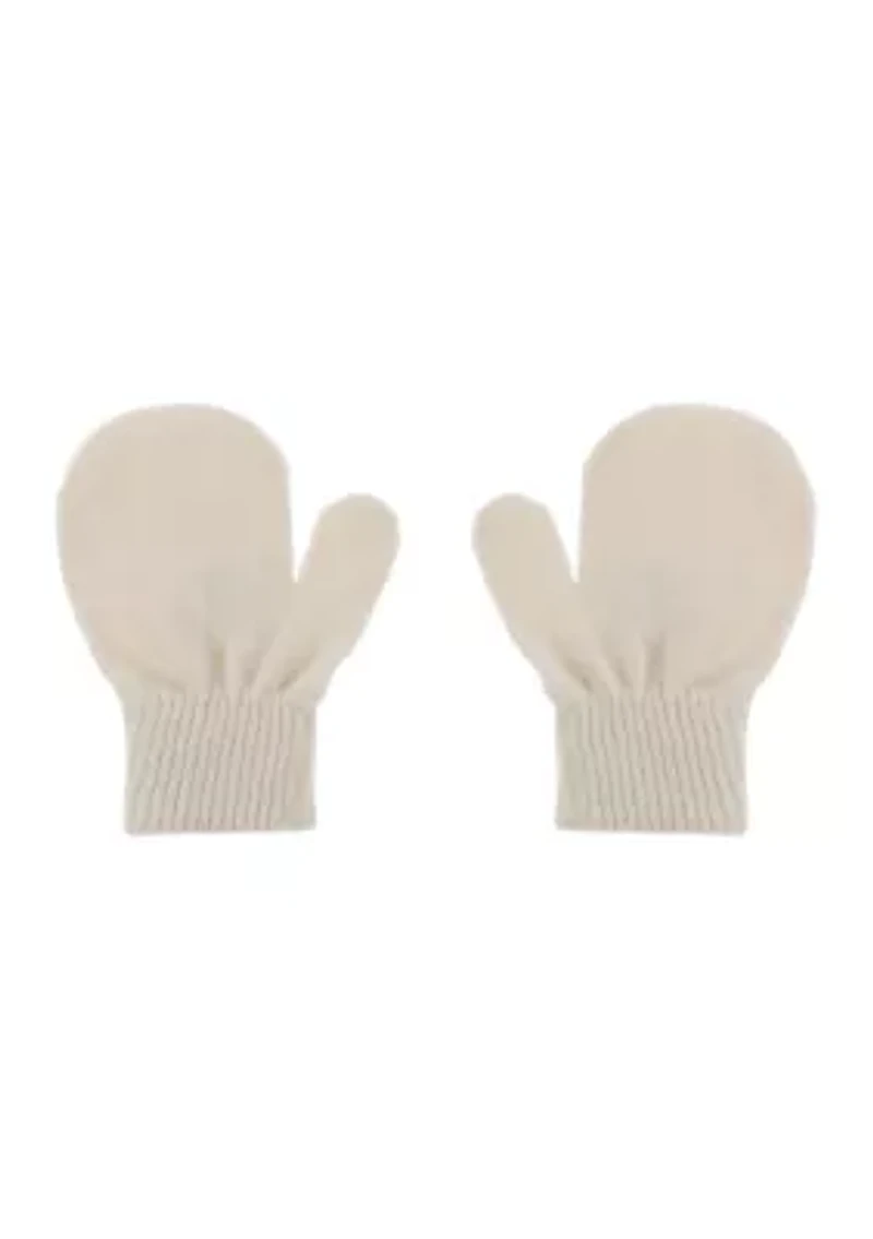 Baby Girls Knit Hat and Mittens Set