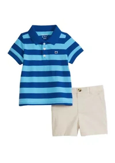 Boys 4-7 Polo Shirt and Shorts Set