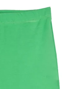 Toddler Girls Solid Green Leggings with Bow Details
