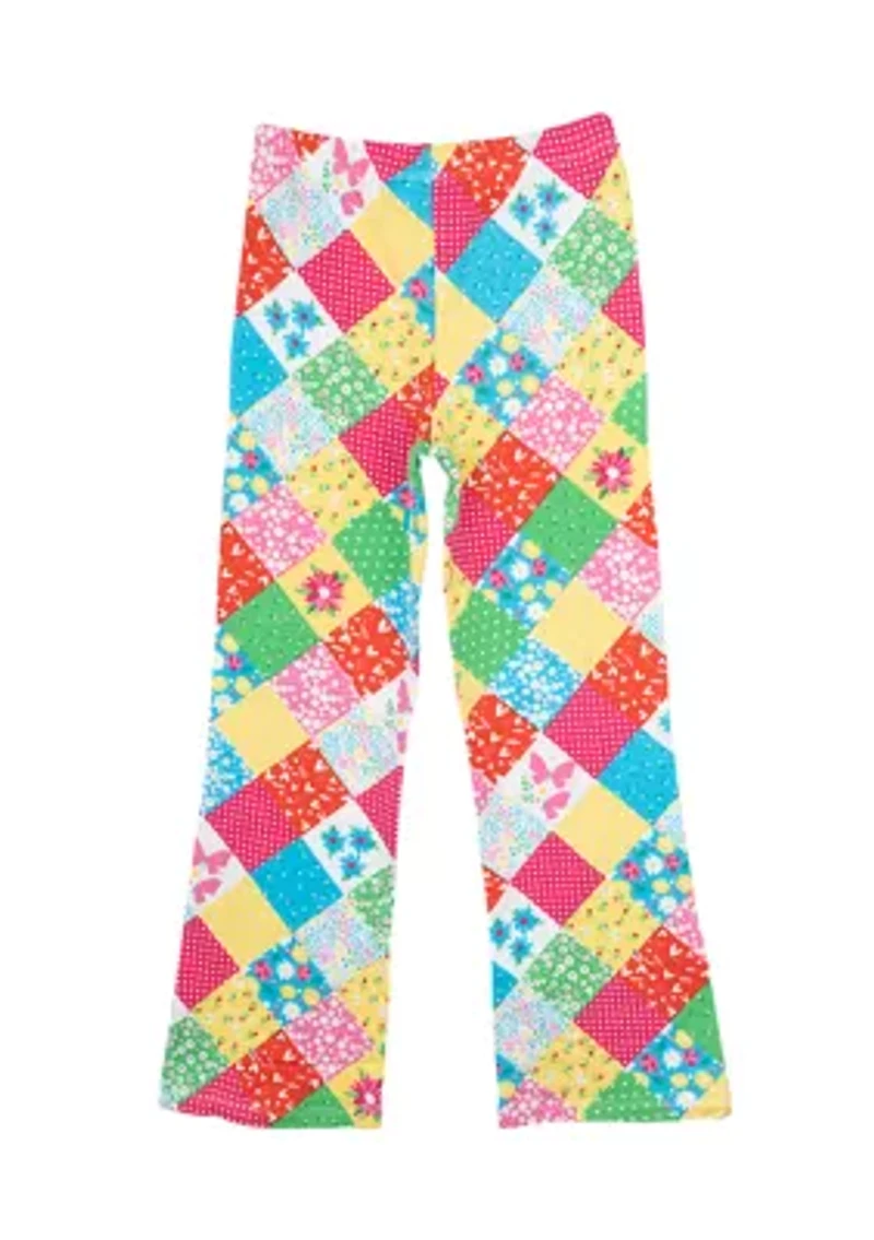 Toddler Girls Patchwork Printed Leggings