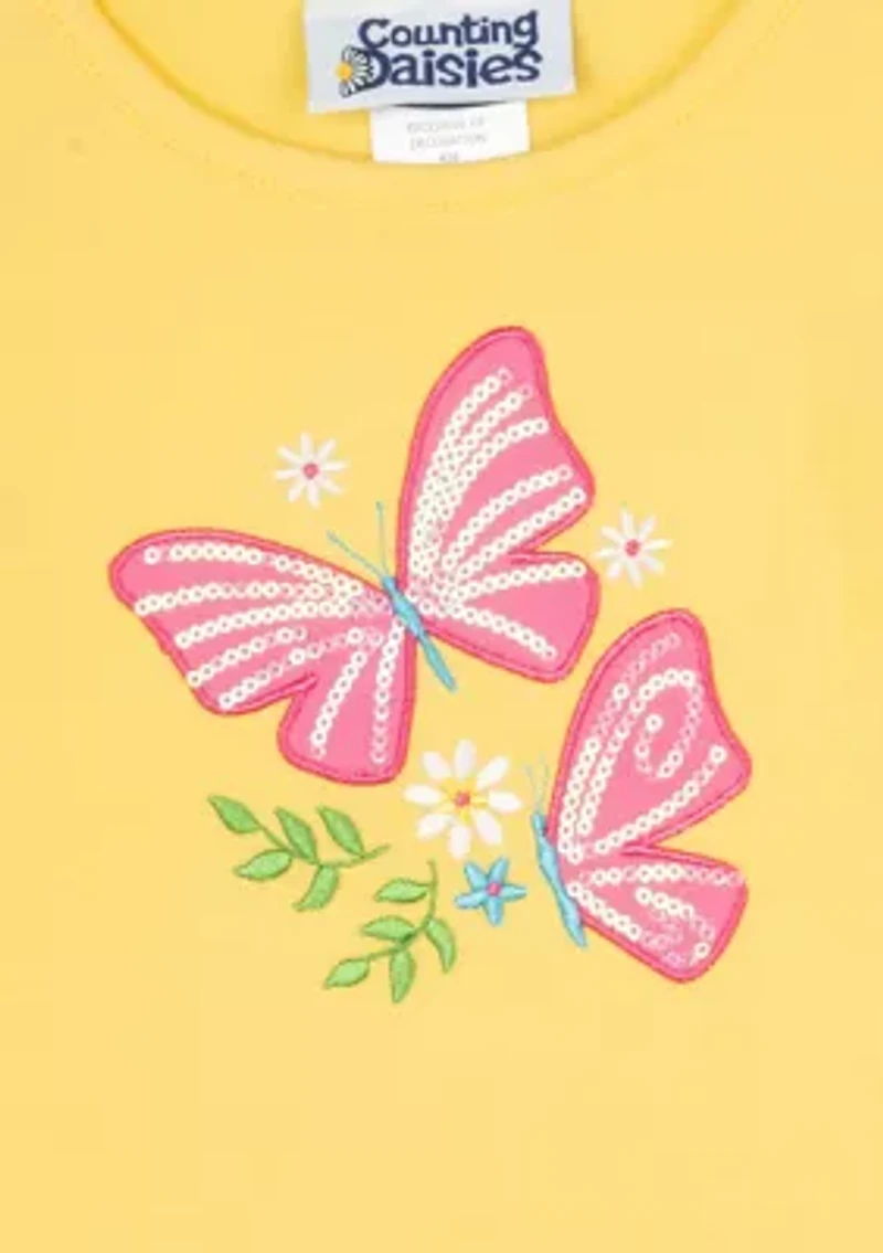 Toddler Girls Flutter Sleeve Butterfly Dress