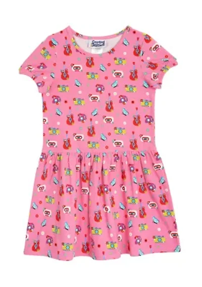 Toddler Girls Printed Tiered Dress