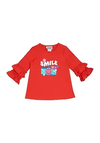 Toddler Girls Smile Camera Graphic Top