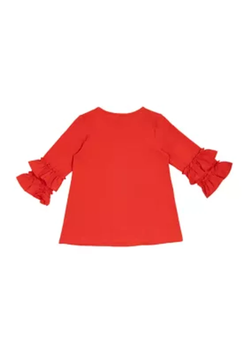 Toddler Girls Smile Camera Graphic Top