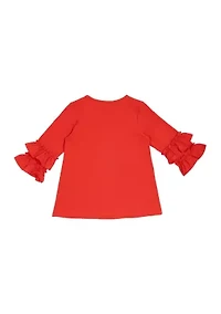 Toddler Girls Smile Camera Graphic Top