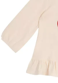 Toddler Girls Cowboy Hat Appliqué Top