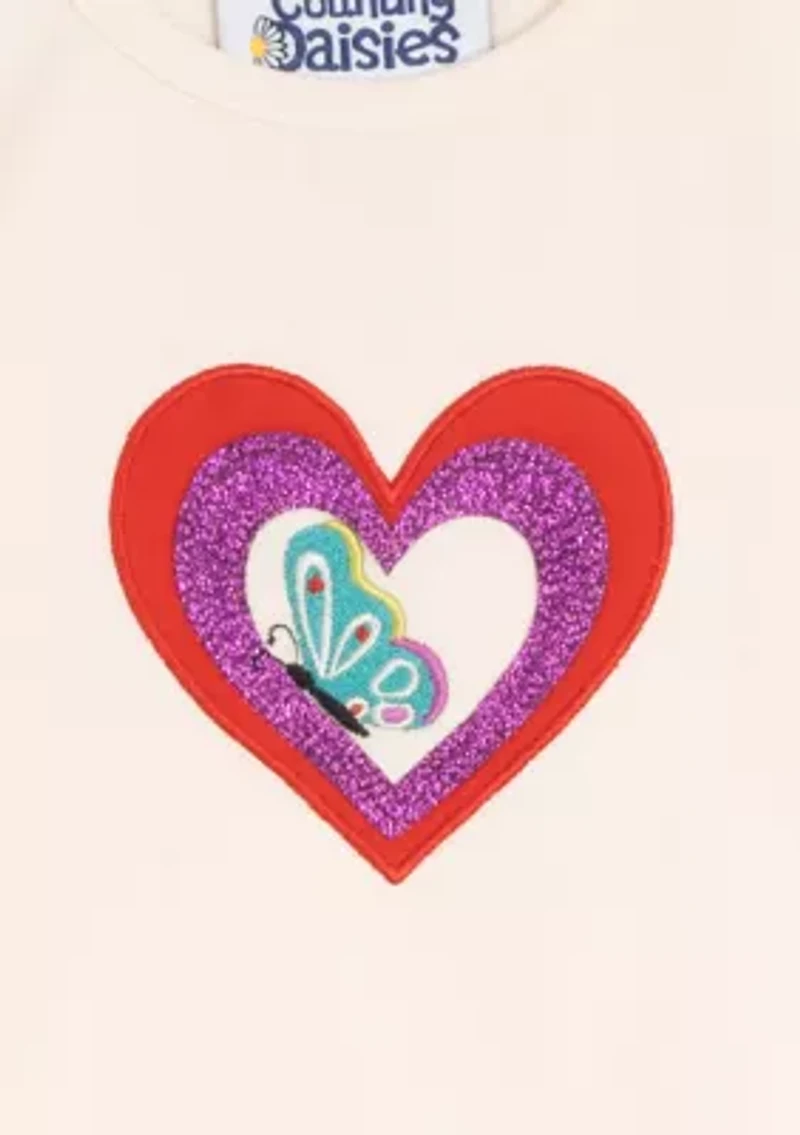 Baby Girls Heart Appliqué Top and Leggings Set