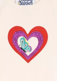 Baby Girls Heart Appliqué Top and Leggings Set