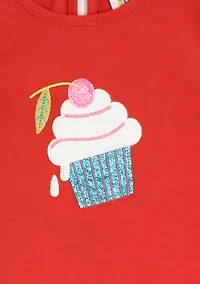 Baby Girls Cupcake Appliqué Top and Leggings Set