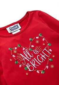 Toddler Girls Solid Ruffle Top