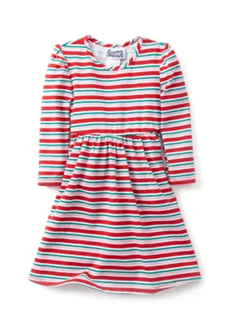 Toddler Girls Stripe Printed Dress