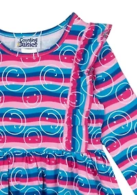 Toddler Girls Smiley Printed Dress